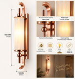 LED Rose Gold Frost Wall Light Living Dining Bedside Light
