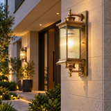 Outdoor Wall Light Fixture Antique Color Exterior Lantern Waterproof