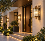 Outdoor Wall Light Fixture Antique Color Exterior Lantern Waterproof