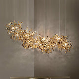 4 Cluster Metal Gold Body Modern LED Chandelier Pendant Light Hanging Lamp - Warm White