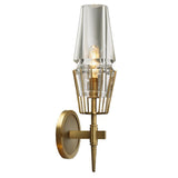 Gold Metal Glass Wall Light Copper Metal - Gold Warm White - Ashish Electrical India