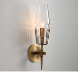 Gold Metal Glass Wall Light Copper Metal - Gold Warm White - Ashish Electrical India