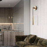 Modern Electroplated Gold LED Long Hanging Wall Lamp - Warm White