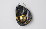 Led Black Gold Modern Metal Wall Light for Drawing Room - Warm White