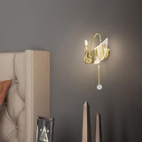 Led Acrylic Swan Shape Golden Metal Wall Light - Warm White - Ashish Electrical India