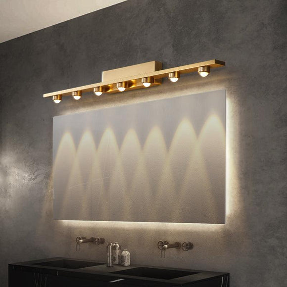7 Led Golden Body LED Wall Light Mirror Vanity Picture Lamp - Warm White - Ashish Electrical India
