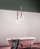 led 1 Light Modern LED Rose Gold 300MM Ring Pendant Light - Warm White/Gold