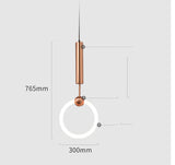 led 1 Light Modern LED Rose Gold 300MM Ring Pendant Light - Warm White/Gold