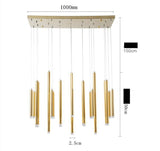 17 -LIGHT LED RECTANGULAR DINING ROOM CHANDELIER - WARM WHITE