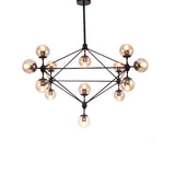15 LIGHT GOLD Smokey GLASS CHANDELIER CEILING LIGHTS HANGING - WARM WHITE - Ashish Electrical India