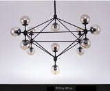 15 LIGHT GOLD Smokey GLASS CHANDELIER CEILING LIGHTS HANGING - WARM WHITE - Ashish Electrical India