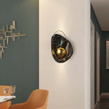 Led Black Gold Modern Metal Wall Light for Drawing Room - Warm White