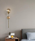 Gold Amber Glass American Glass Ball Wall Light Modern Copper Metal Bedroom Living Room Cafe Hotel Lighting Wall Light - Gold Warm White
