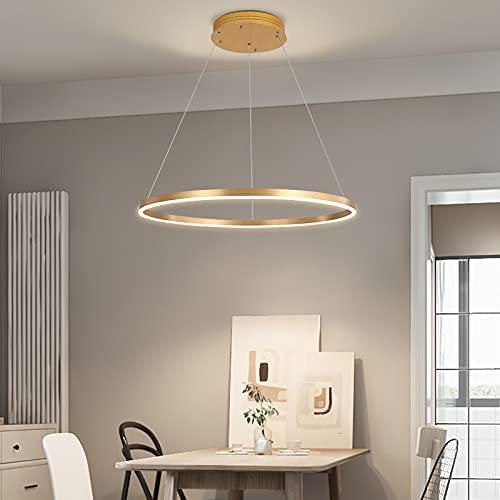 Copper Gold Metallic LED Chandelier 600MM Ring Light - Warm White - Ashish Electrical India