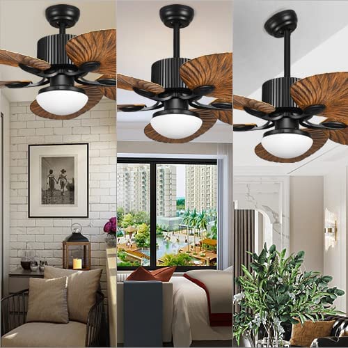 Harbor Breeze Tropic Palm 60-in Outdoor Galvanized With Driftwood Blades Ceiling Fan Without Light - Remote Included ( 5 -Blade ) | AR21B-60GALV