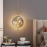 Modern LED Fairy Big Amber Glass Gold Pendant Lamp Ceiling Light - Warm White - Ashish Electrical India