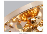 750 MM Gold Leaf Metal LED Chandelier Hanging Suspension Lamp - Warm White - Ashish Electrical India