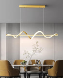 Gold LED Pendant Chandelier Twisty Spiral Lights Dining Room Lamp - Warm White