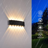 LED Waterproof Indoor Outdoor Wall Lamp Up Down 12W - Warm White