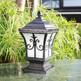 Pillar Light Antique Gate Lamp E27 Lantern Lamp Post E27 (Color : Black) - Ashish Electrical India