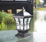 Pillar Light Antique Gate Lamp E27 Lantern Lamp Post E27 (Color : Black) - Ashish Electrical India