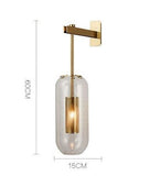 Gold Long Glass Wall Light Copper Metal - Gold Warm White - Ashish Electrical India