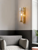 400MM Gold Glass Long Wall Light Metal - Gold Warm White