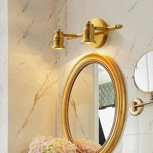 12W 2 Led Golden American Vintage Body LED Wall Light Mirror Vanity Picture Lamp - Warm White - Ashish Electrical India