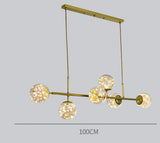 6 Fairy Light Gold Amber Glass Chandelier Ceiling Light - Warm White - Ashish Electrical India