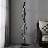 Led Modern Black Curvy Floor Standing lamp Living Room Light for Home Lighting Standing lamp - Warm White