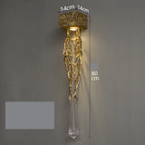 800MM LED Gold Long Crystal Light - Warm Whit