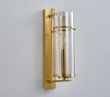 400MM Gold Glass Long Wall Light Metal - Gold Warm White