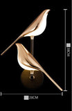 2 Led 2 Bird Modern Gold Black Metal Wall Light for Drawing Room - Warm White - Ashish Electrical India