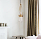 1 Light LED Amber Glass Ball Gold Pendant Lamp Ceiling Light - Warm White