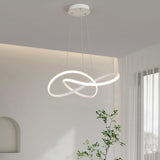 White Body Modern LED Chandelier Pendant Light Hanging Lamp - Warm White - Ashish Electrical India
