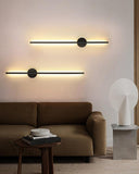 600MM LED Black Long Modern Tube Wall Light - Warm White - Ashish Electrical India