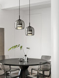 1 Light LED Glass Smokey Black Pendant Lamp Ceiling Light - Warm White - Ashish Electrical India