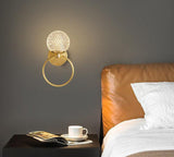 Led Ring Glass Crystal Gold Metal Wall Light - Warm White - Ashish Electrical India