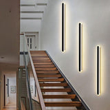 20W 600MM Modern Black Long LED Wall Lamp for Bedside Bathroom Mirror Light- Warm White