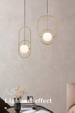 1 Light LED Gold Frosted Ball Pendant Lamp Chandelier Ceiling Light - Warm White - Ashish Electrical India