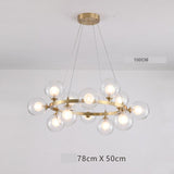 12 Light Gold Clear Glass Chandelier Ceiling Lights Hanging - Warm White