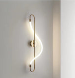 800MM LED Gold Long Acrylic Tube Wall Light - Natural White