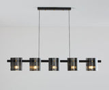 led 5-Light Smokey Black Hanging Pendant Ceiling Light - Warm White - Ashish Electrical India