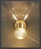 Acrylic Modern Horn Gold Metal Wall Light for Drawing Room - Natural White