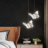 LED Gold Butterfly Bedside Hanging Pendant Ceiling Lamp Light Fixture - Warm White