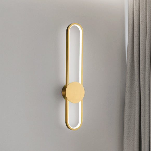 600MM Modern Golden LED Wall Lamp for Bedside Bathroom Mirror Light- Warm White