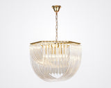 600 MM Gold Crystal Metal LED Chandelier Hanging Suspension Lamp - Warm White