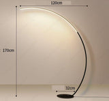 Led Black Arc Floor Standing lamp Living Room Light for Home Lighting Standing lamp -Warm White