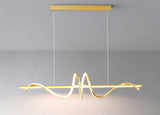 Gold LED Pendant Chandelier Twisty Curl Lights Dining Room Lamp - Warm White - Ashish Electrical India
