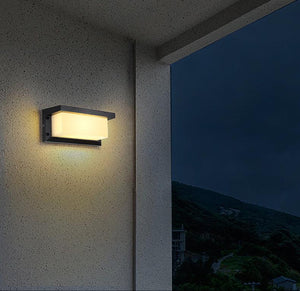 LED Outdoor Lamp Modern Wall Sconce Light Rectangular 3000k Waterproof Acrylic Wall Light (Warm White)